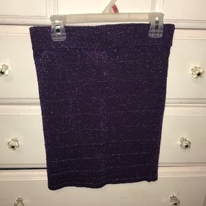 Purple sparkly pencil skirt!